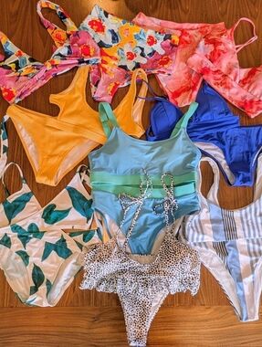 Women’s Size Small Bikini Bundle (8 Pieces) – Cupshe, Shein, Amazon | Colorful S